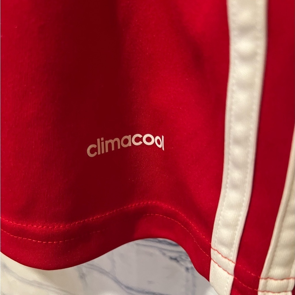 Adidas Kids Red Soccer jersey Climacool Small EUC - Picture 2 of 7